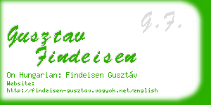 gusztav findeisen business card